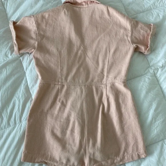Nordstrom Pink Button Up Short Sleeve Romper S - Picture 6 of 6